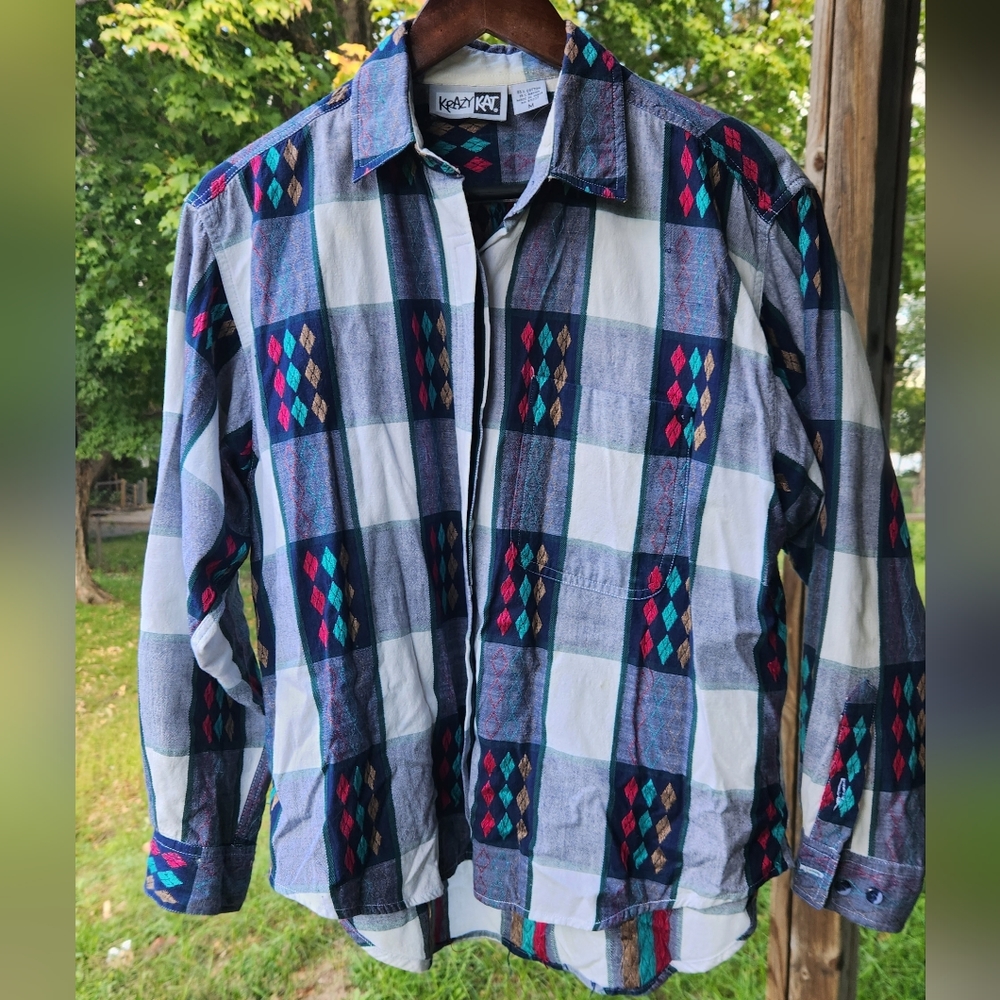 Vintage Patterned Button Up - image 1